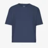 Camiseta corta y holgada orgánica - Azul petróleo