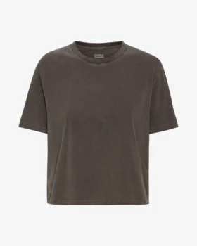 Camiseta corta y holgada orgánica - Barro descolorido