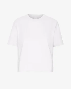 Camiseta corta y holgada orgánica - Blanco óptico