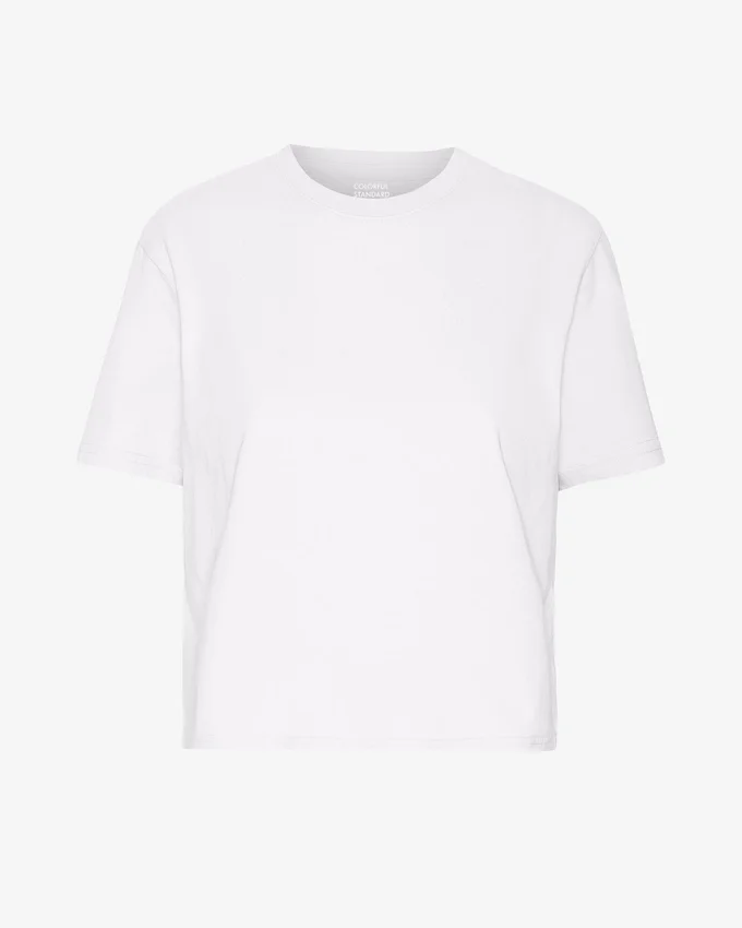 Camiseta corta y holgada orgánica - Blanco óptico
