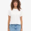 Camiseta corta y holgada orgánica - Blanco óptico