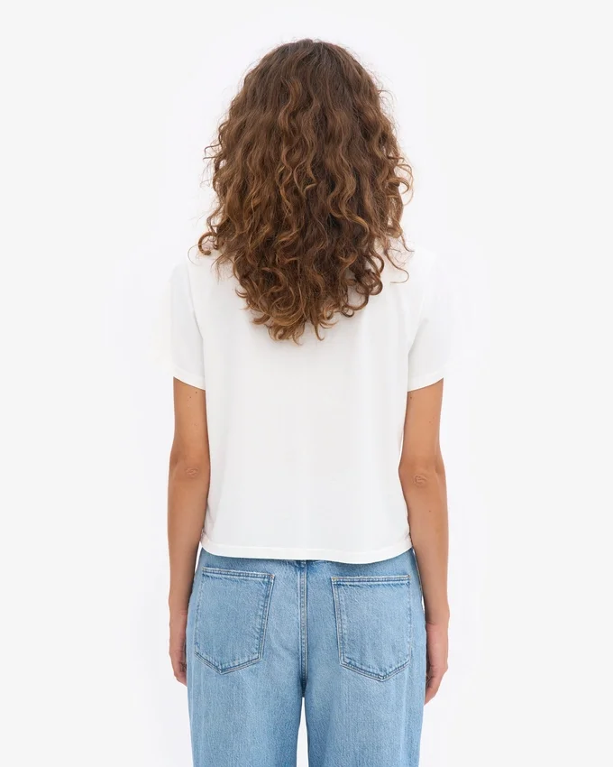 Camiseta corta y holgada orgánica - Blanco óptico