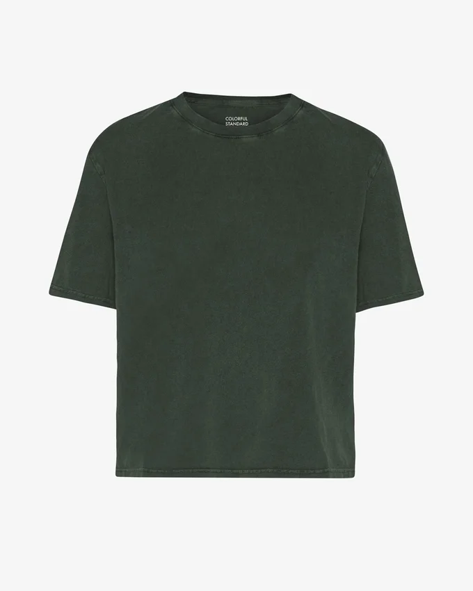 Camiseta corta y holgada orgánica - Bosque de medianoche