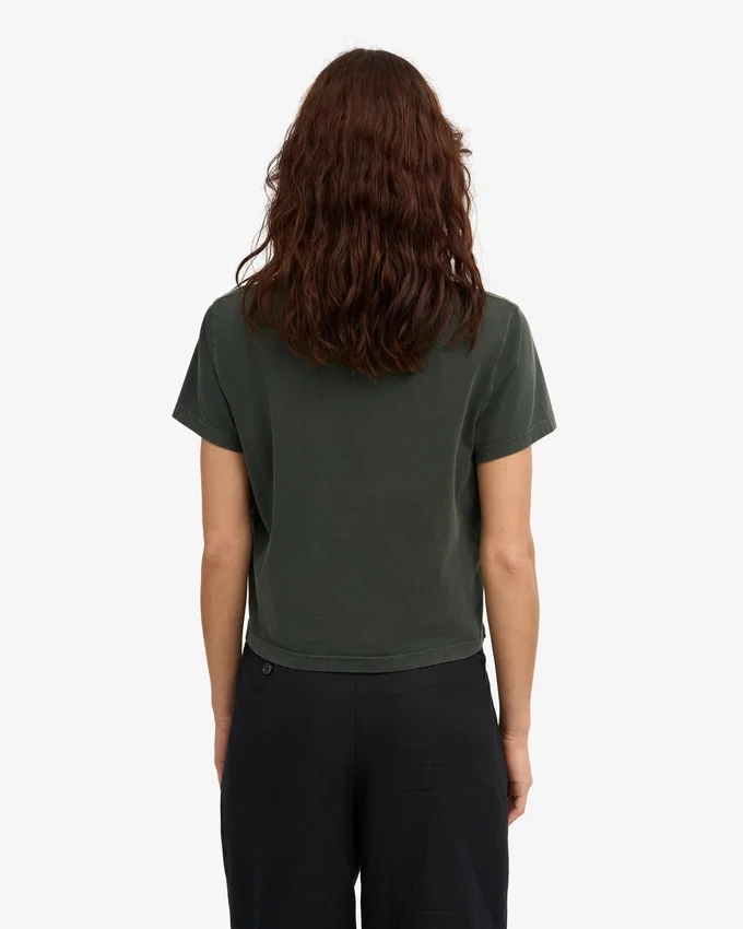 Camiseta corta y holgada orgánica - Bosque de medianoche