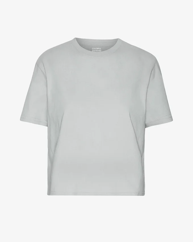 Camiseta corta y holgada orgánica - Gris deslavado