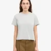 Camiseta corta y holgada orgánica - Gris deslavado