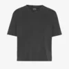 Camiseta corta y holgada orgánica - Negro deslavado