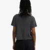 Camiseta corta y holgada orgánica - Negro deslavado