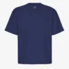 Camiseta de algodón orgánico de corte holgado - Azul marino
