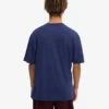 Camiseta de algodón orgánico de corte holgado - Azul marino