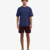 Camiseta de algodón orgánico de corte holgado - Azul marino