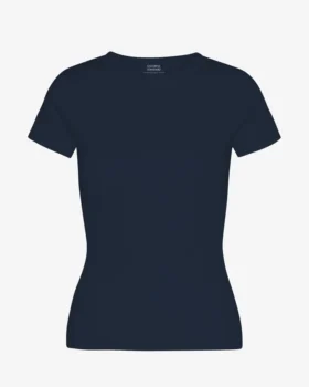 Camiseta de canalé orgánica - Azul marino