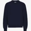 Camiseta de cuello redondo oversize de lana merino - Azul marino