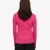 Camiseta de manga larga de punto acanalado orgánica para mujer - Rosa chicle
