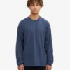 Camiseta de manga larga orgánica de corte holgado - Azul petróleo