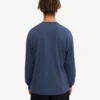 Camiseta de manga larga orgánica de corte holgado - Azul petróleo
