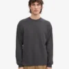Camiseta de manga larga orgánica de corte oversize - Gris lava