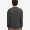 Camiseta de manga larga orgánica de corte oversize - Gris lava