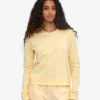 Camiseta de manga larga orgánica para mujer - Amarillo suave