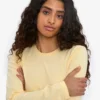 Camiseta de manga larga orgánica para mujer - Amarillo suave