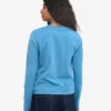 Camiseta de manga larga orgánica para mujer - Azul mar