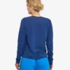 Camiseta de manga larga orgánica para mujer - Azul marino
