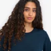 Camiseta de manga larga orgánica para mujer - Azul marino