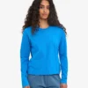 Camiseta de manga larga orgánica para mujer - Azul Pacífico