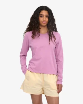 Camiseta de manga larga orgánica para mujer – Flor de cerezo