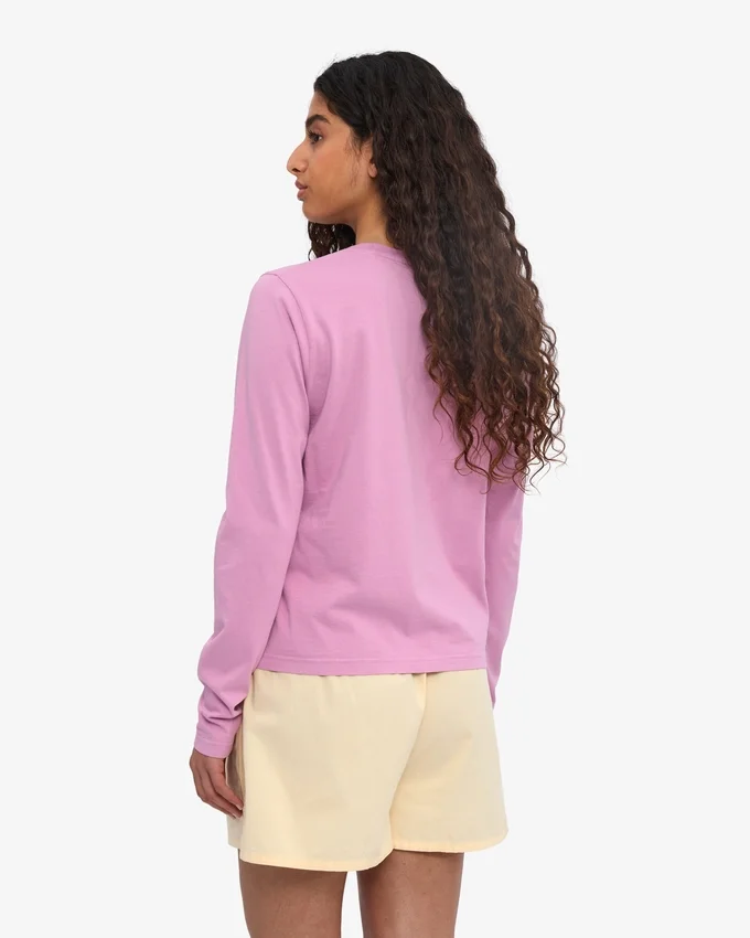 Camiseta de manga larga orgánica para mujer - Flor de cerezo