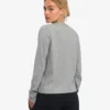 Camiseta de manga larga orgánica para mujer - Gris jaspeado