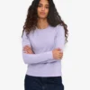 Camiseta de manga larga orgánica para mujer - Lavanda suave