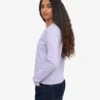 Camiseta de manga larga orgánica para mujer - Lavanda suave