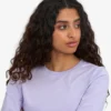 Camiseta de manga larga orgánica para mujer - Lavanda suave