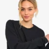 Camiseta de manga larga orgánica para mujer - Negro intenso