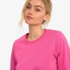 Camiseta de manga larga orgánica para mujer - Rosa chicle