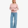 Camiseta de manga larga orgánica para mujer - Rosa descolorido