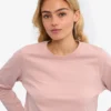 Camiseta de manga larga orgánica para mujer - Rosa descolorido