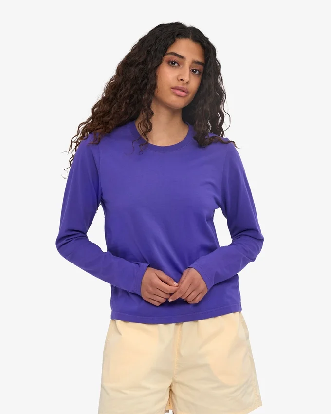 Camiseta de manga larga orgánica para mujer - Ultravioleta