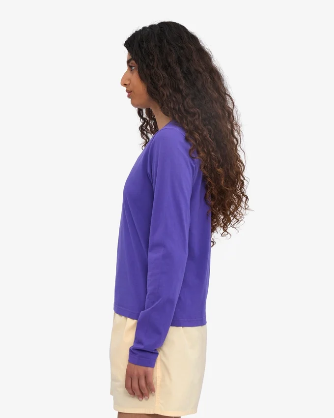 Camiseta de manga larga orgánica para mujer - Ultravioleta