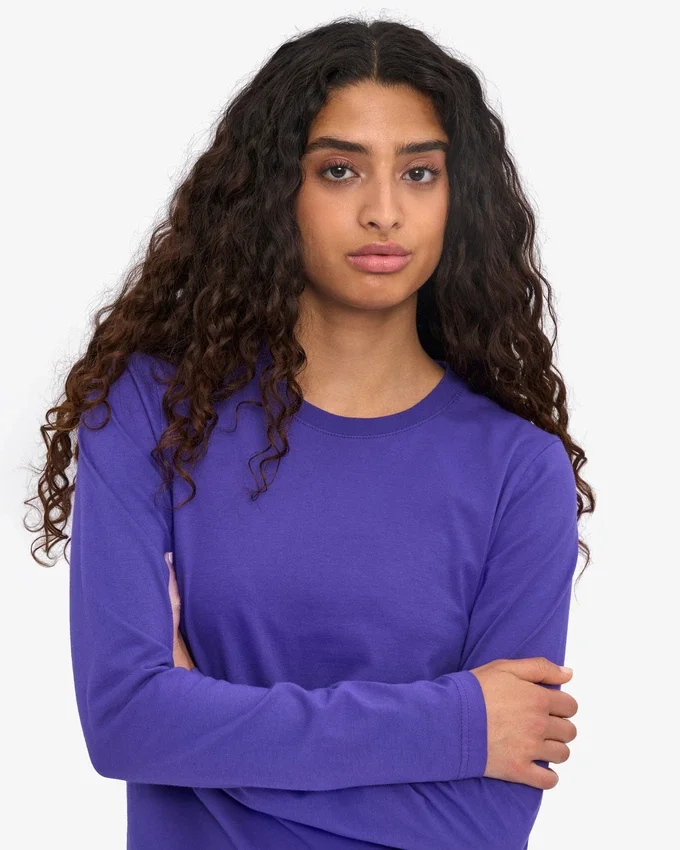 Camiseta de manga larga orgánica para mujer - Ultravioleta
