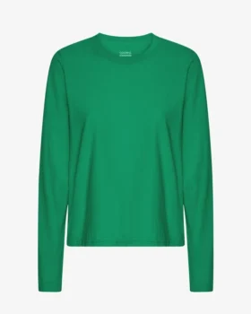 Camiseta de manga larga orgánica para mujer - Verde Kelly