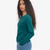 Camiseta de manga larga orgánica para mujer - Verde océano