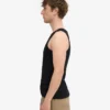 Camiseta de tirantes de canalé orgánica - Negro intenso