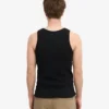 Camiseta de tirantes de canalé orgánica - Negro intenso