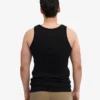 Camiseta de tirantes de canalé orgánica - Negro intenso