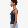 Camiseta de tirantes de punto acanalado orgánica para mujer - Azul marino