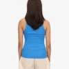 Camiseta de tirantes de punto acanalado orgánica para mujer - Azul Pacífico
