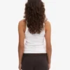 Camiseta de tirantes de punto acanalado orgánica para mujer - Blanco óptico