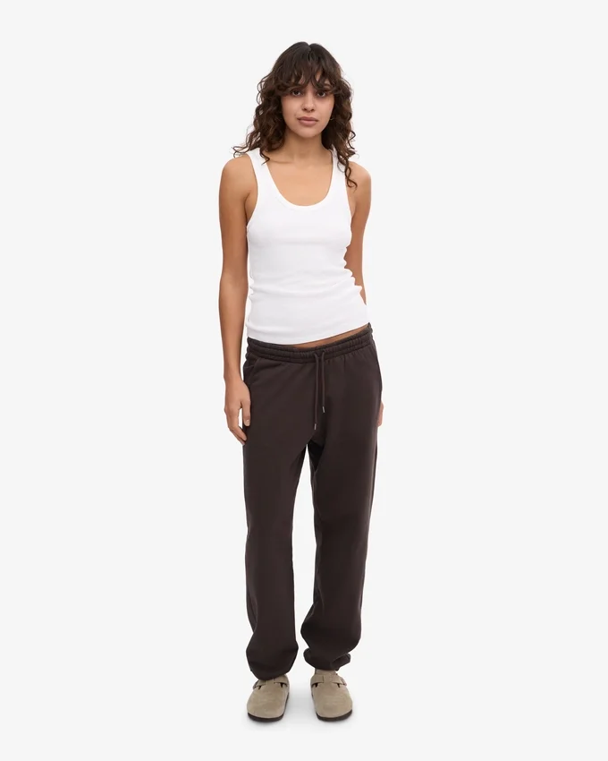 Camiseta de tirantes de punto acanalado orgánica para mujer - Blanco óptico